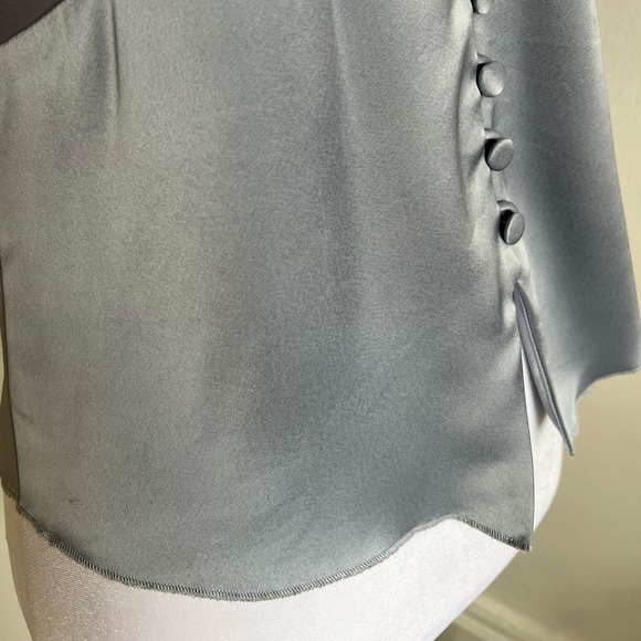 Nanushka Elia Button Down Blue Satin Charmeuse Camisole Size XS - Picture 14 of 15